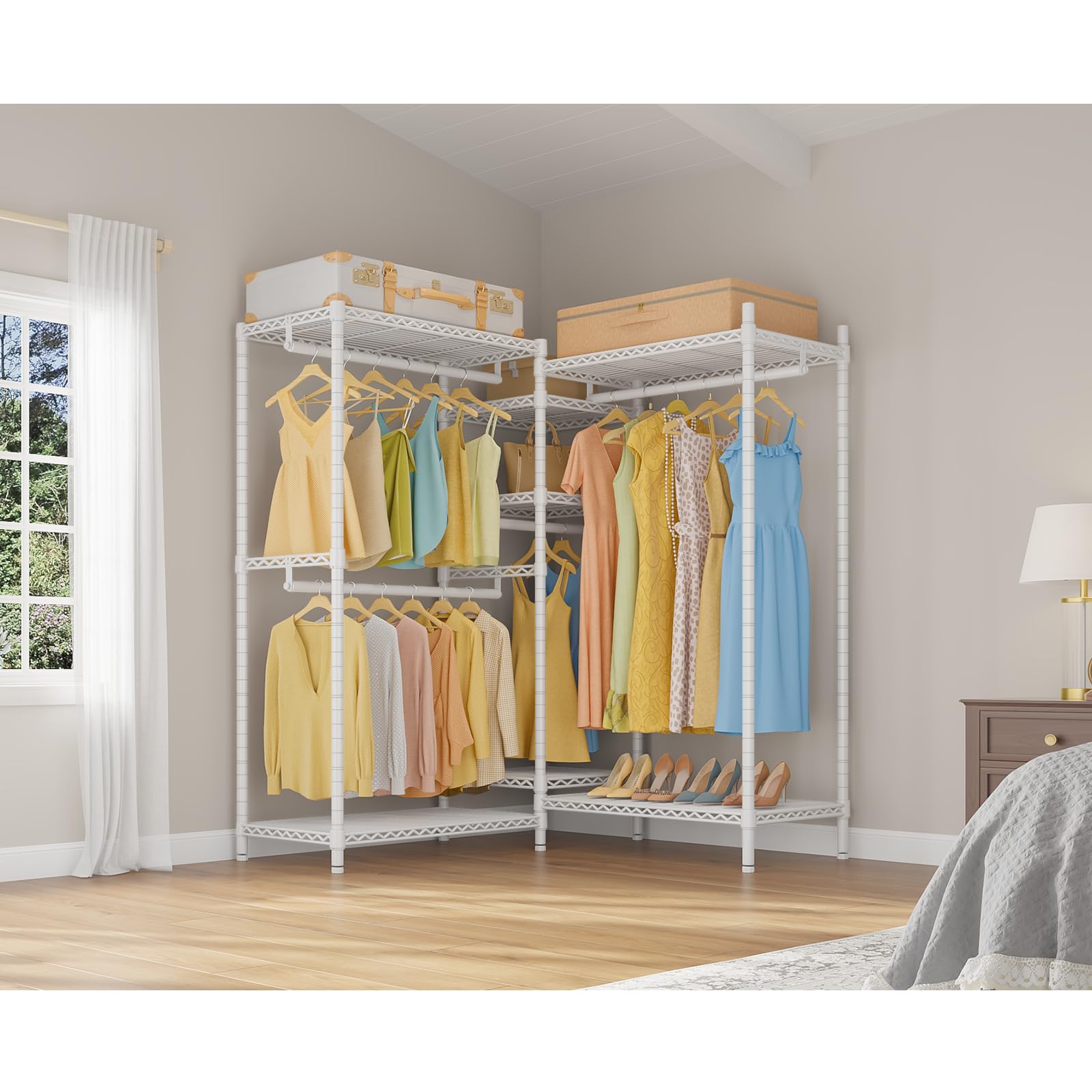 Amazon.com: VIPEK L6 Heavy Duty Clothes Rack L Shape Clothing Rack